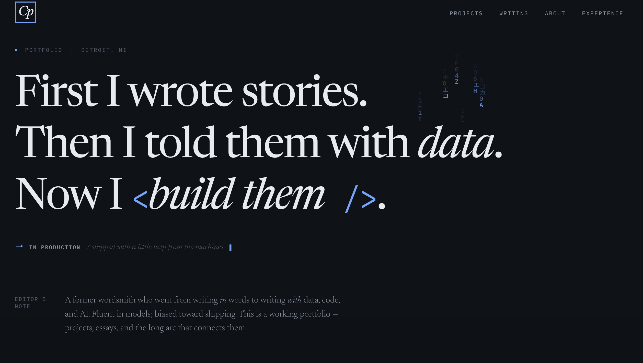 CP Refresh — portfolio site screenshot